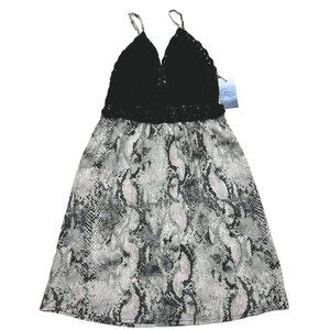 Goa Beachwear By Japna Beach Cover Up Midi Dress Crochet Top with Snake Print